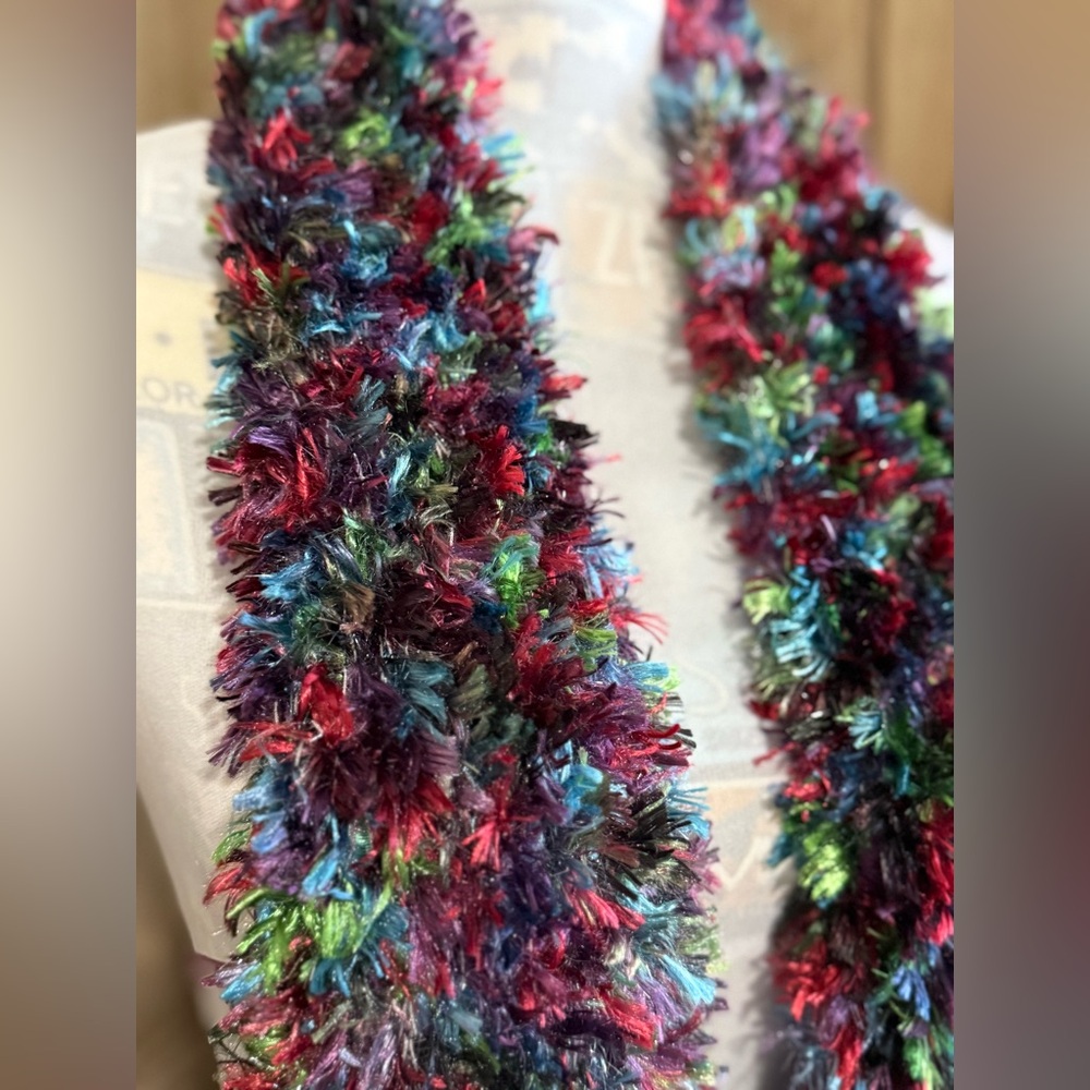 Colorful Fuzzy Scarf - Picture 2 of 3